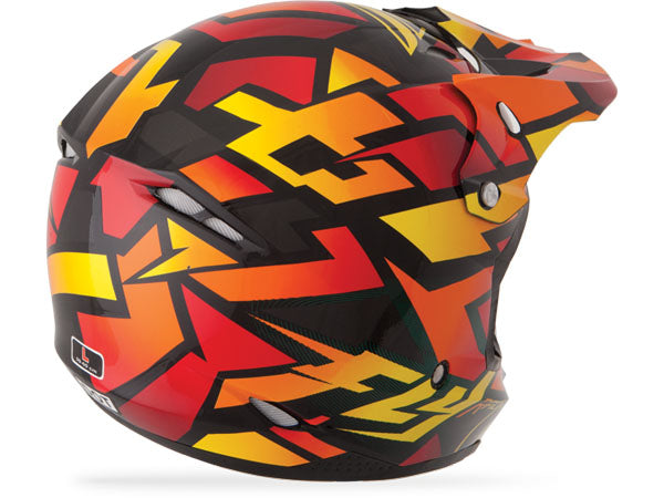 Fly Racing 2014 Kinetic Block Helmet-Orange/Black - 2