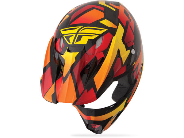 Fly Racing 2014 Kinetic Block Helmet-Orange/Black - 3