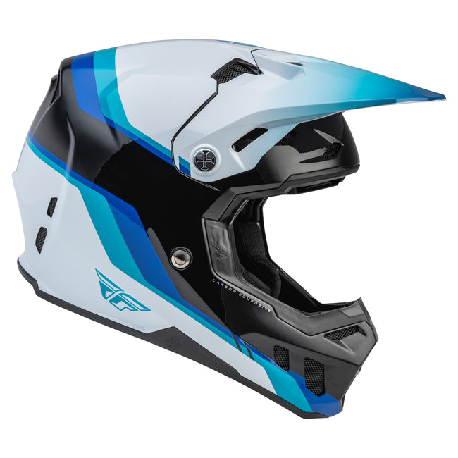Fly Racing 2022 Formula CC Driver BMX Race Helmet-Black/Blue/White - 2