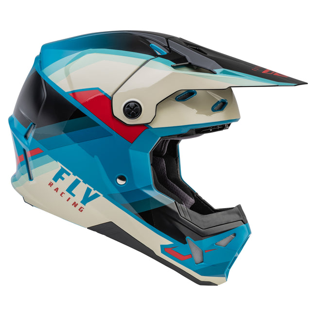 Fly Racing 2022 Formula CP Rush BMX Race Helmet-Black/Stone/Dark Teal - 2