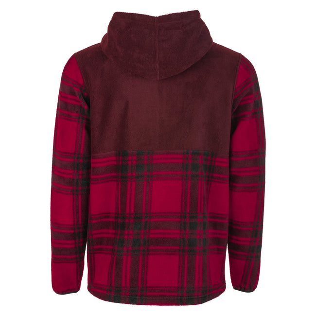 Fly Racing 2022 Half Zip Pullover Hoodie-Red Plaid - 2
