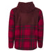 Fly Racing 2022 Half Zip Pullover Hoodie-Red Plaid - 2