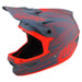 Troy Lee Designs D3 Fiberlite Spiderstripe BMX Race Helmet-Gray/Red - 7