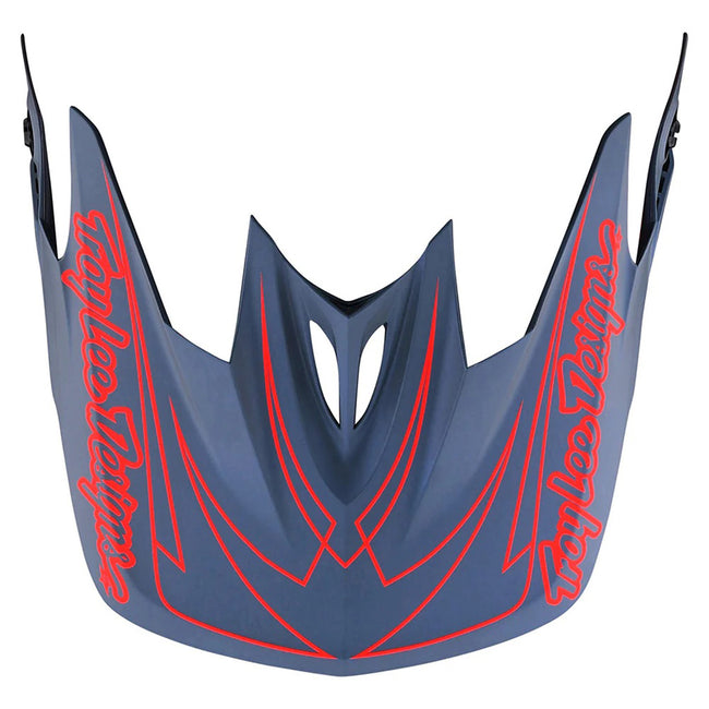 Troy Lee Designs D3 Fiberlite Spiderstripe BMX Race Helmet-Gray/Red - 9