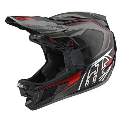 Troy Lee Designs D4 Carbon MIPS Exile BMX Race Helmet-Gray