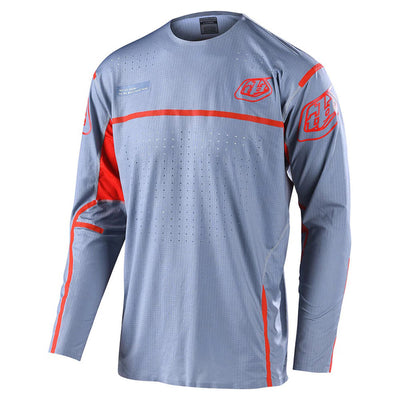Troy Lee Designs Sprint Ultra BMX Race Jersey-Lines-Gray/Rocket Pink