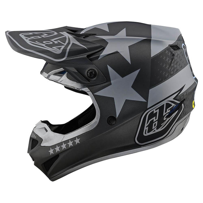 Troy Lee Designs SE4 Poly Freedom MIPS BMX Race Helmet-Black/Gray - 2