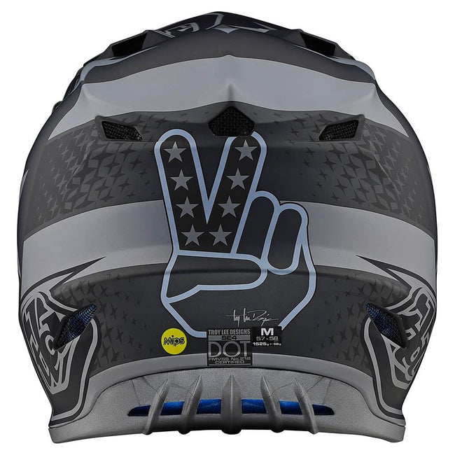 Troy Lee Designs SE4 Poly Freedom MIPS BMX Race Helmet-Black/Gray - 3