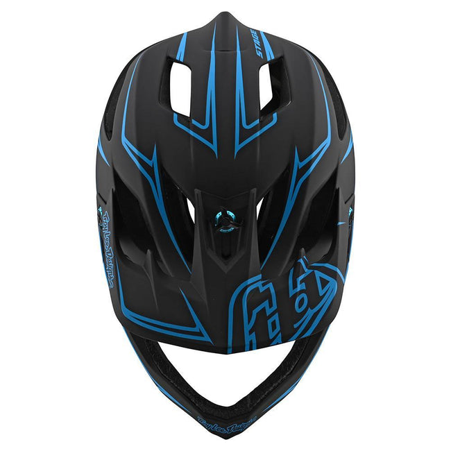 Troy Lee Designs Stage MIPS Helmet-Pinstripe Black/Cyan - 5