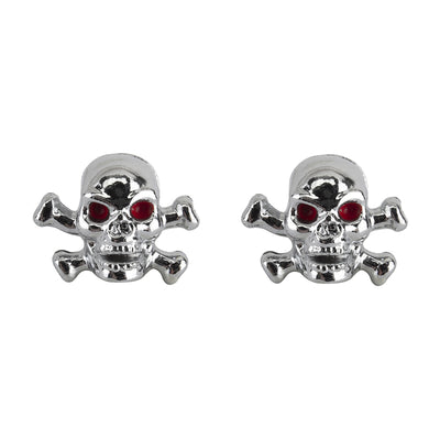 Trik Topz Schrader Valve Caps-Skull-X Bones